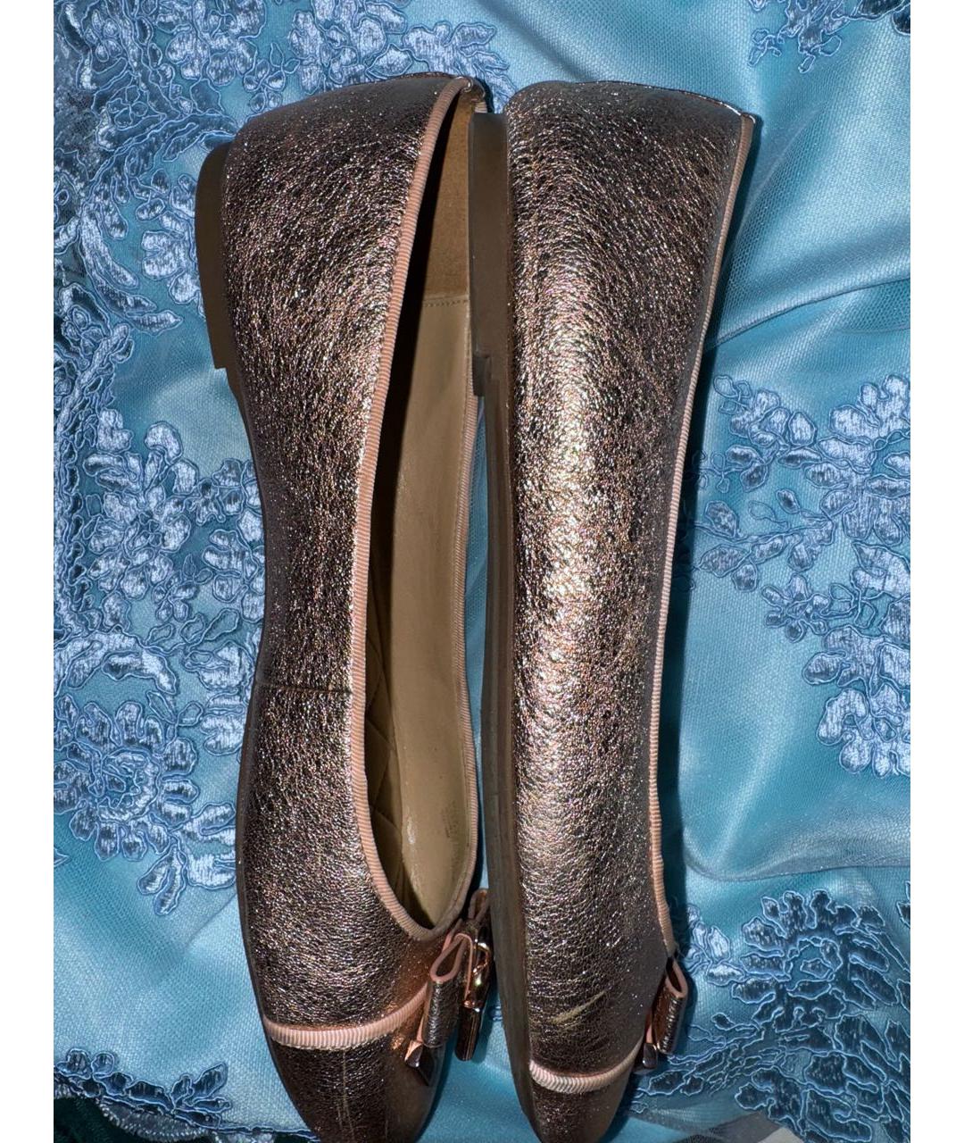 MICHAEL KORS Коралловые кожаные балетки, фото 3