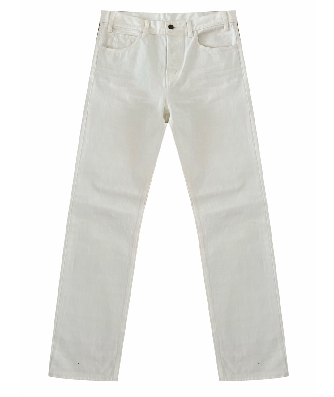 CELINE Белые хлопковые прямые джинсы, фото 1