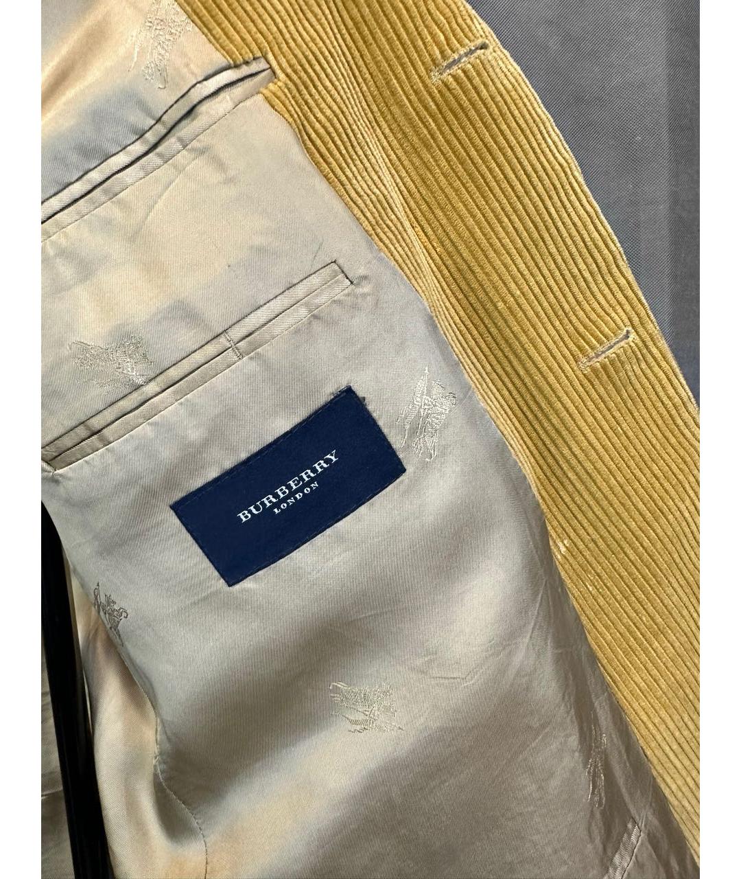 BURBERRY Бежевый хлопковый пиджак, фото 3