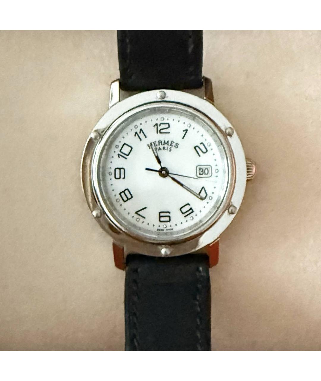 HERMES Черные часы, фото 6