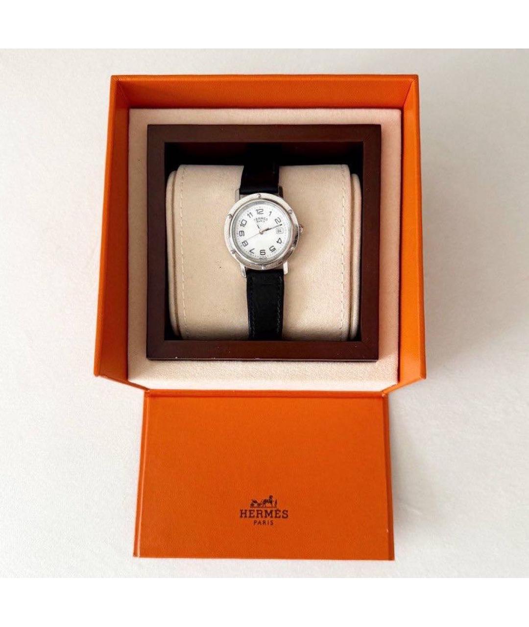 HERMES Черные часы, фото 4