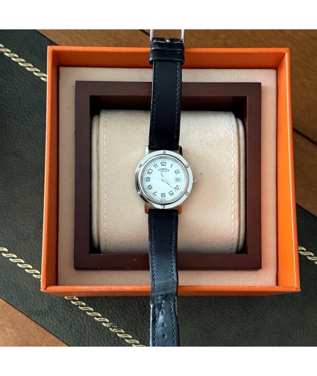 HERMES Черные часы, фото 3