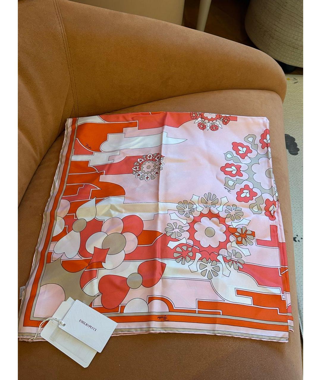 EMILIO PUCCI Мульти шелковый платок, фото 8