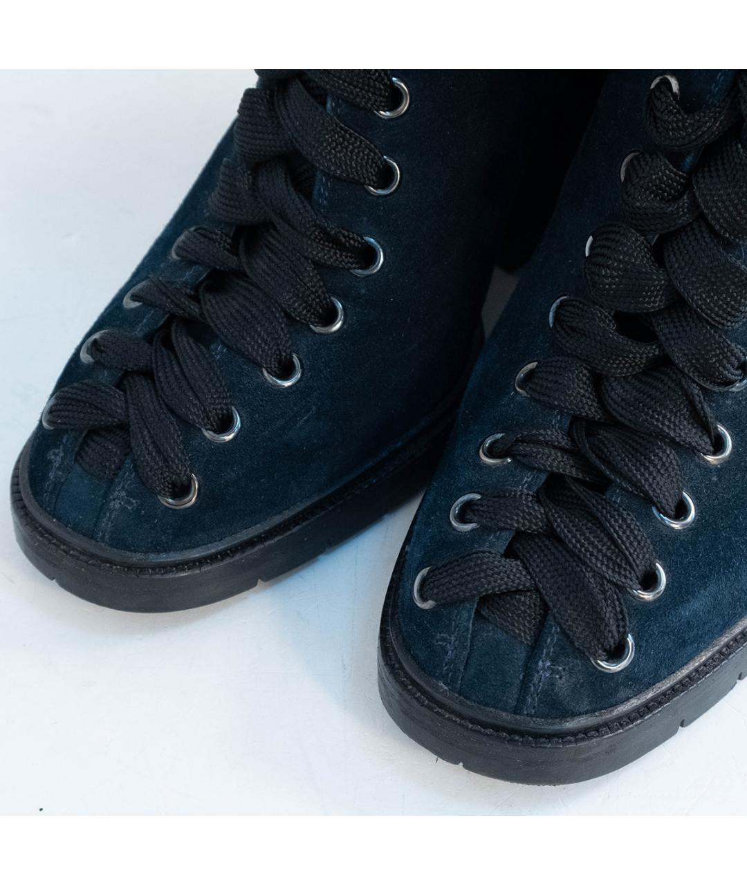 SANTONI Синие замшевые ботильоны, фото 3