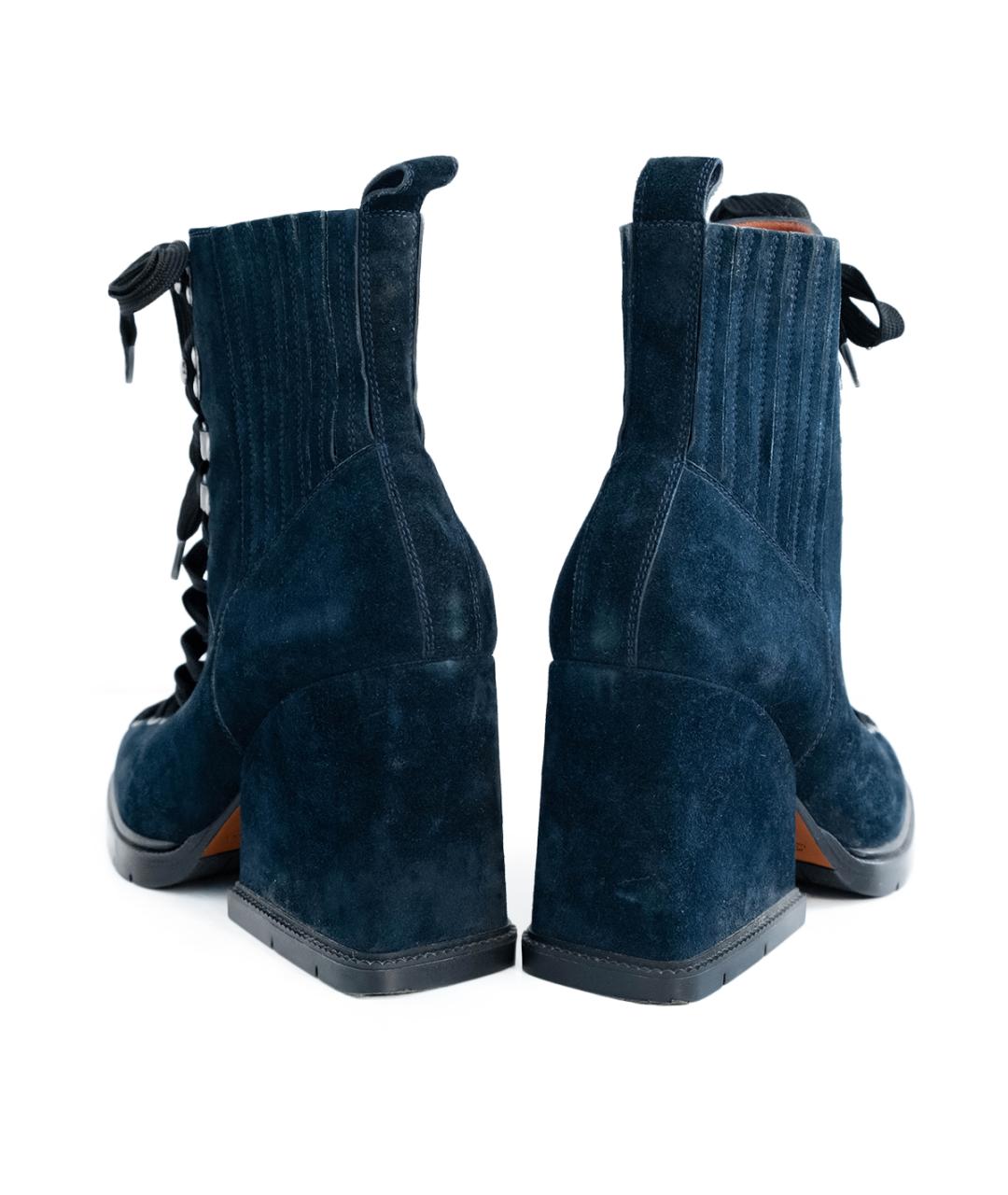 SANTONI Синие замшевые ботильоны, фото 5