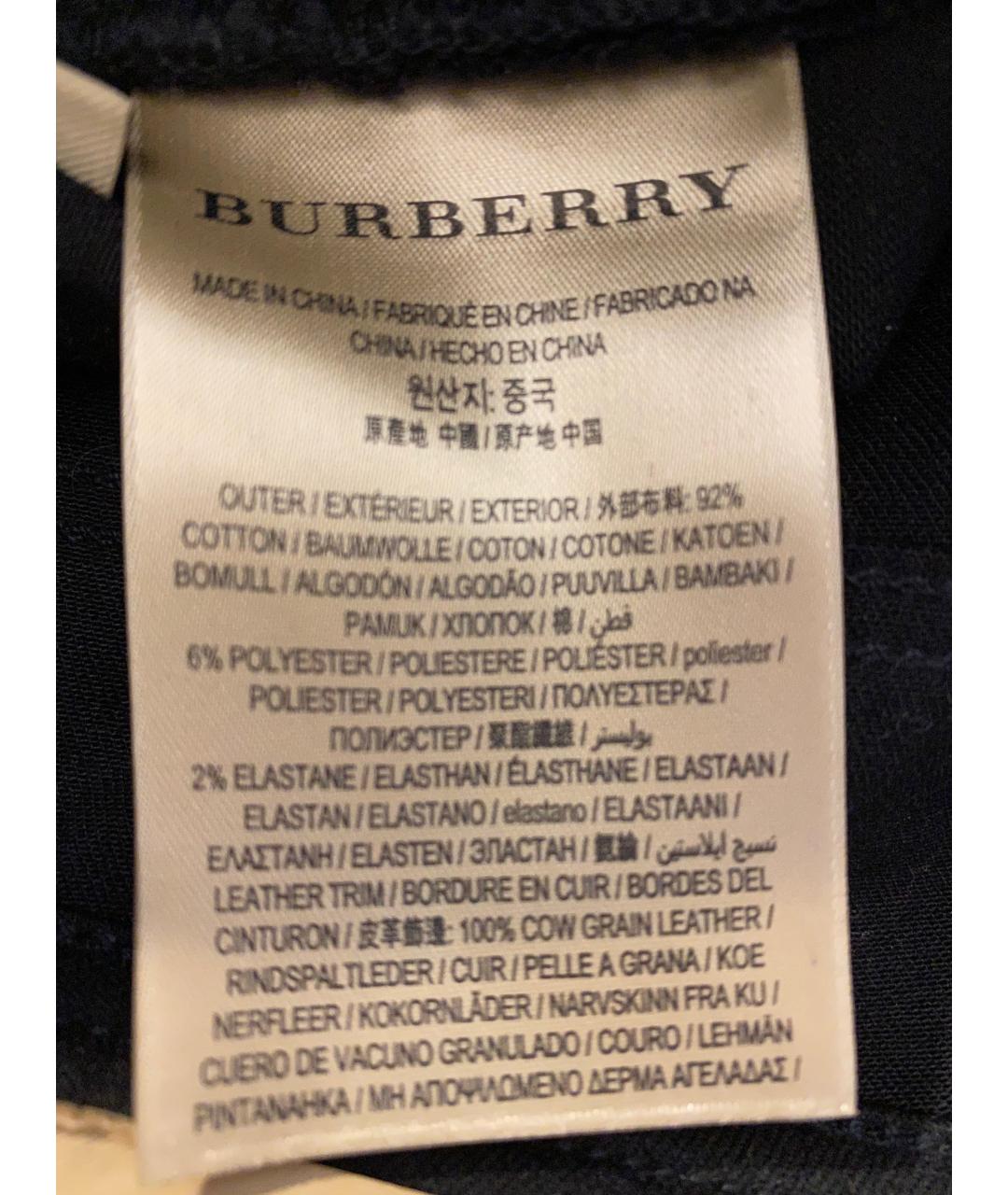 BURBERRY Черные хлопковые джинсы слим, фото 5