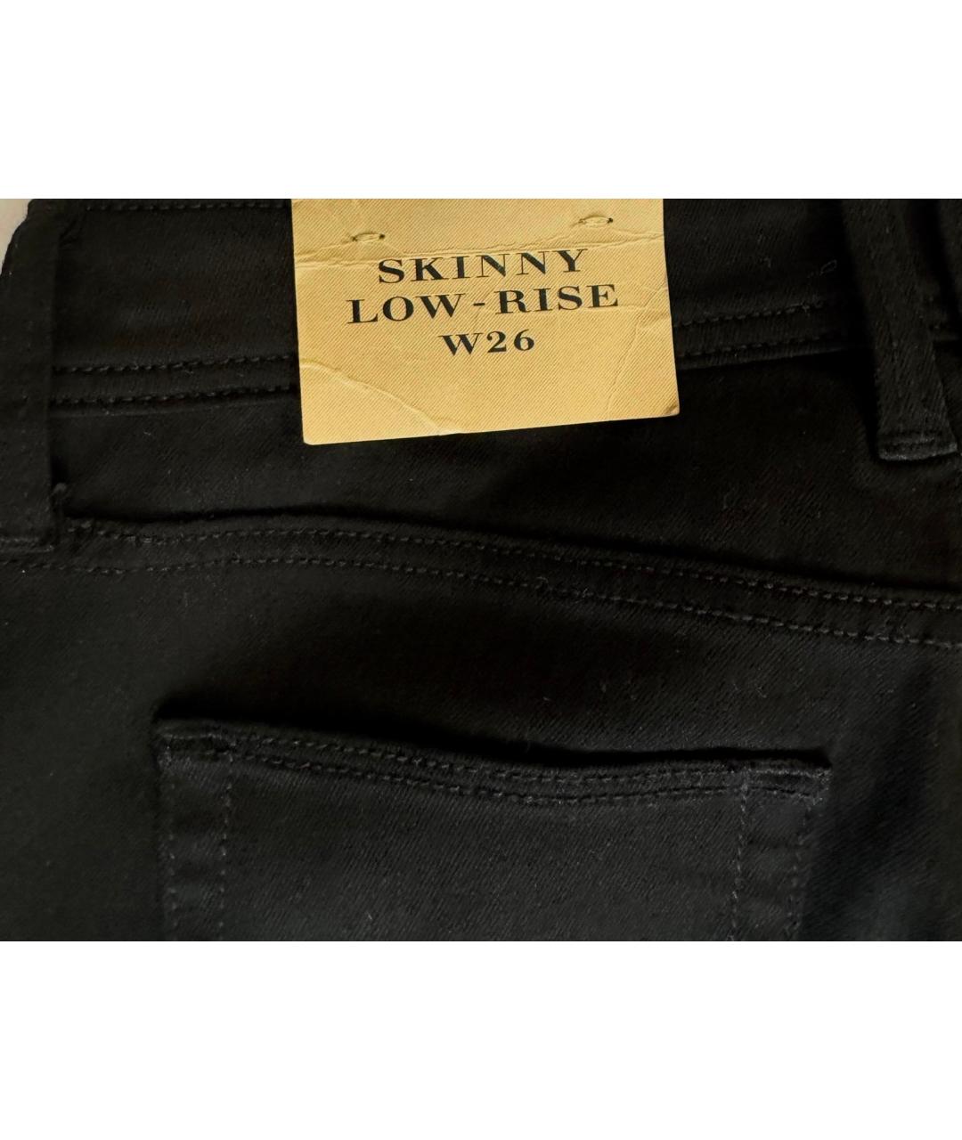 BURBERRY Черные хлопковые джинсы слим, фото 3