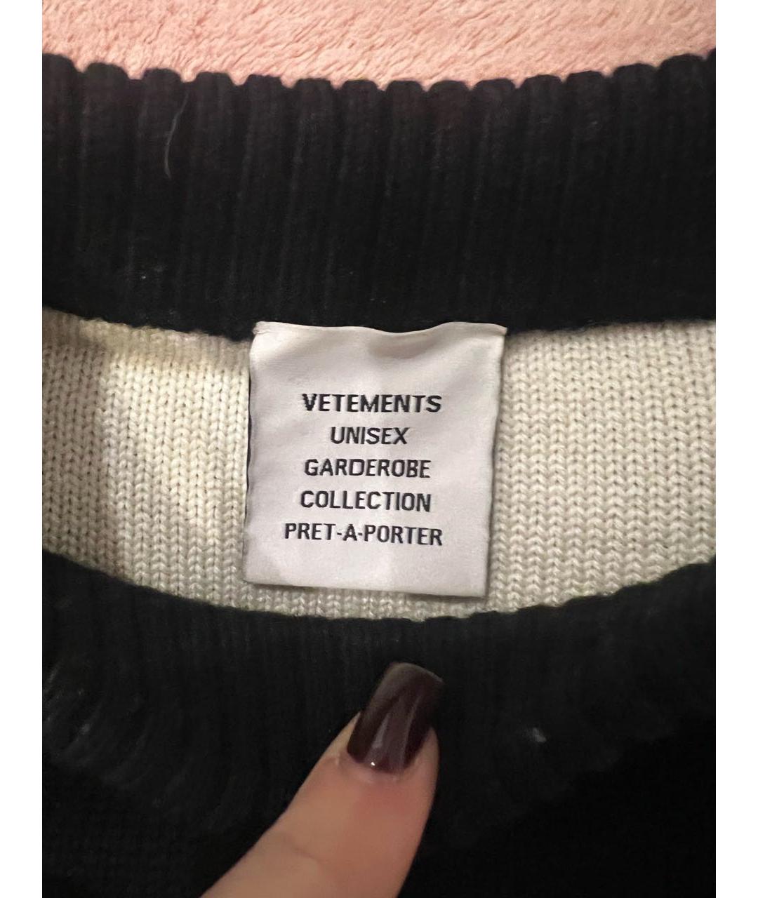 VETEMENTS Черный шерстяной джемпер / свитер, фото 3