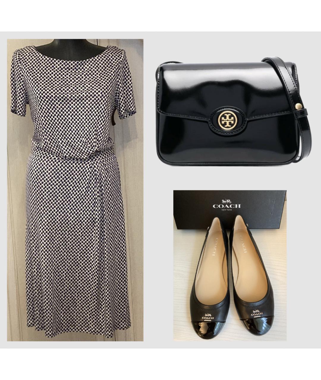 TORY BURCH Серое шелковое повседневное платье, фото 5