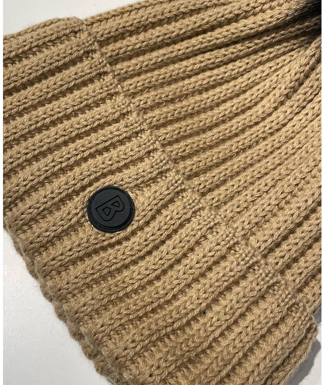 BOGNER Бежевая шерстяная шапка, фото 3