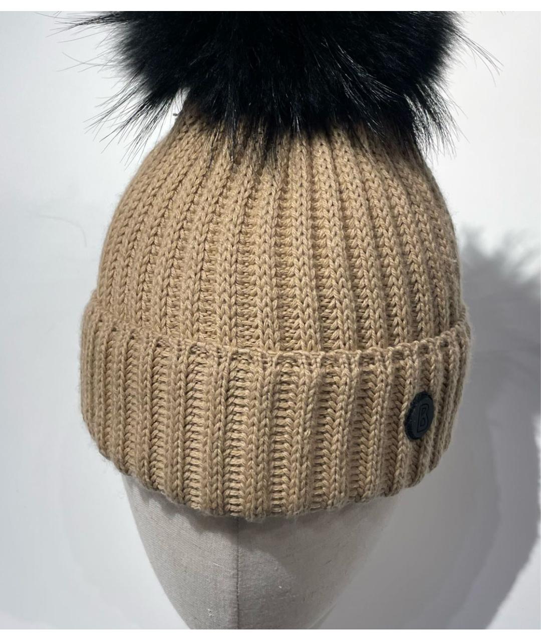 BOGNER Бежевая шерстяная шапка, фото 7