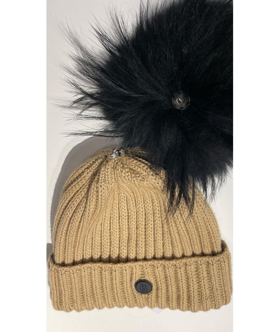 BOGNER Бежевая шерстяная шапка, фото 6