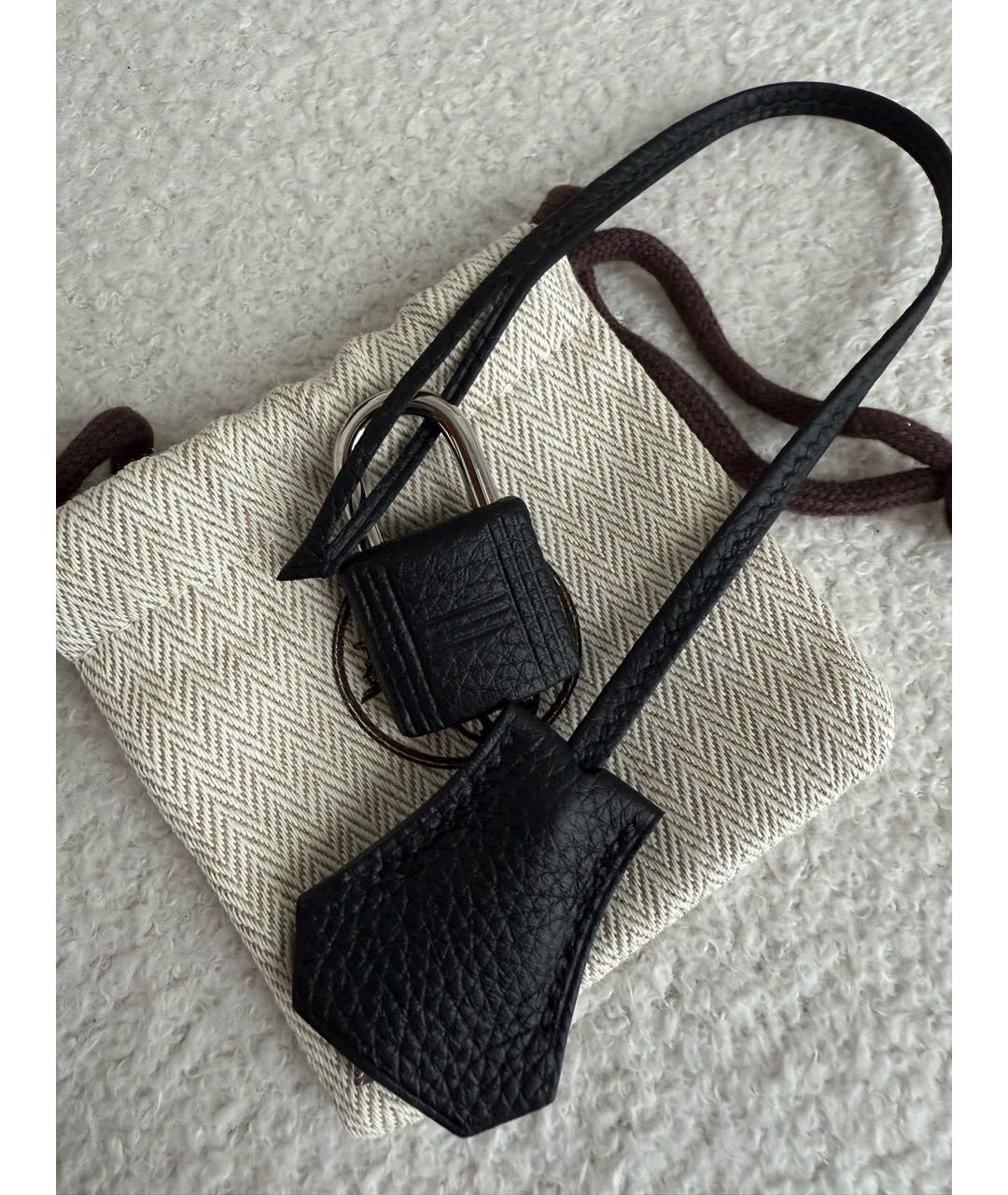 HERMES Черная кожаная сумка на плечо, фото 8