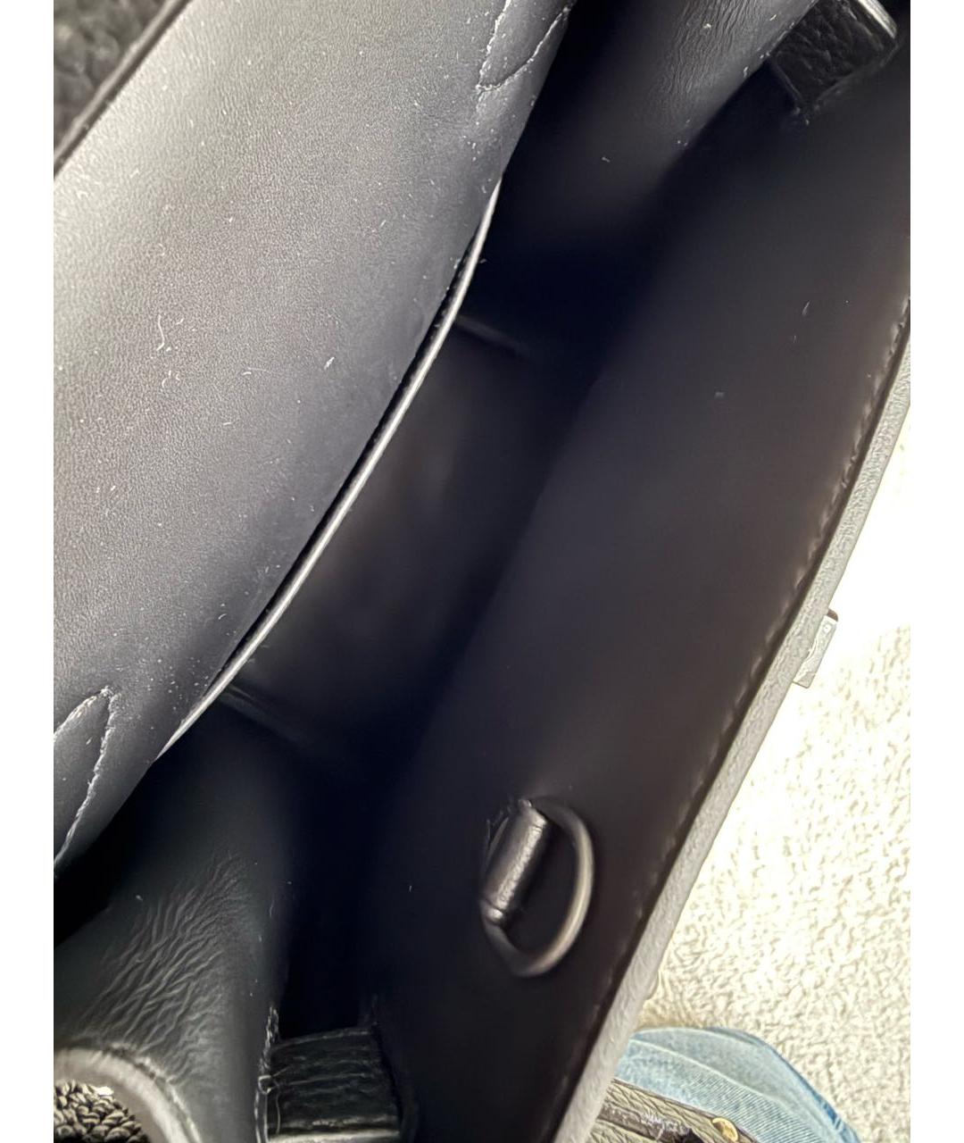 HERMES Черная кожаная сумка на плечо, фото 6