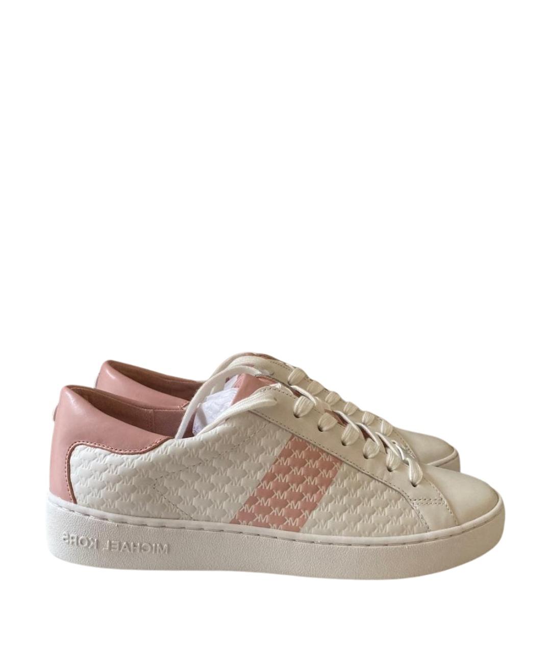 MICHAEL MICHAEL KORS Белые кожаные кеды, фото 1