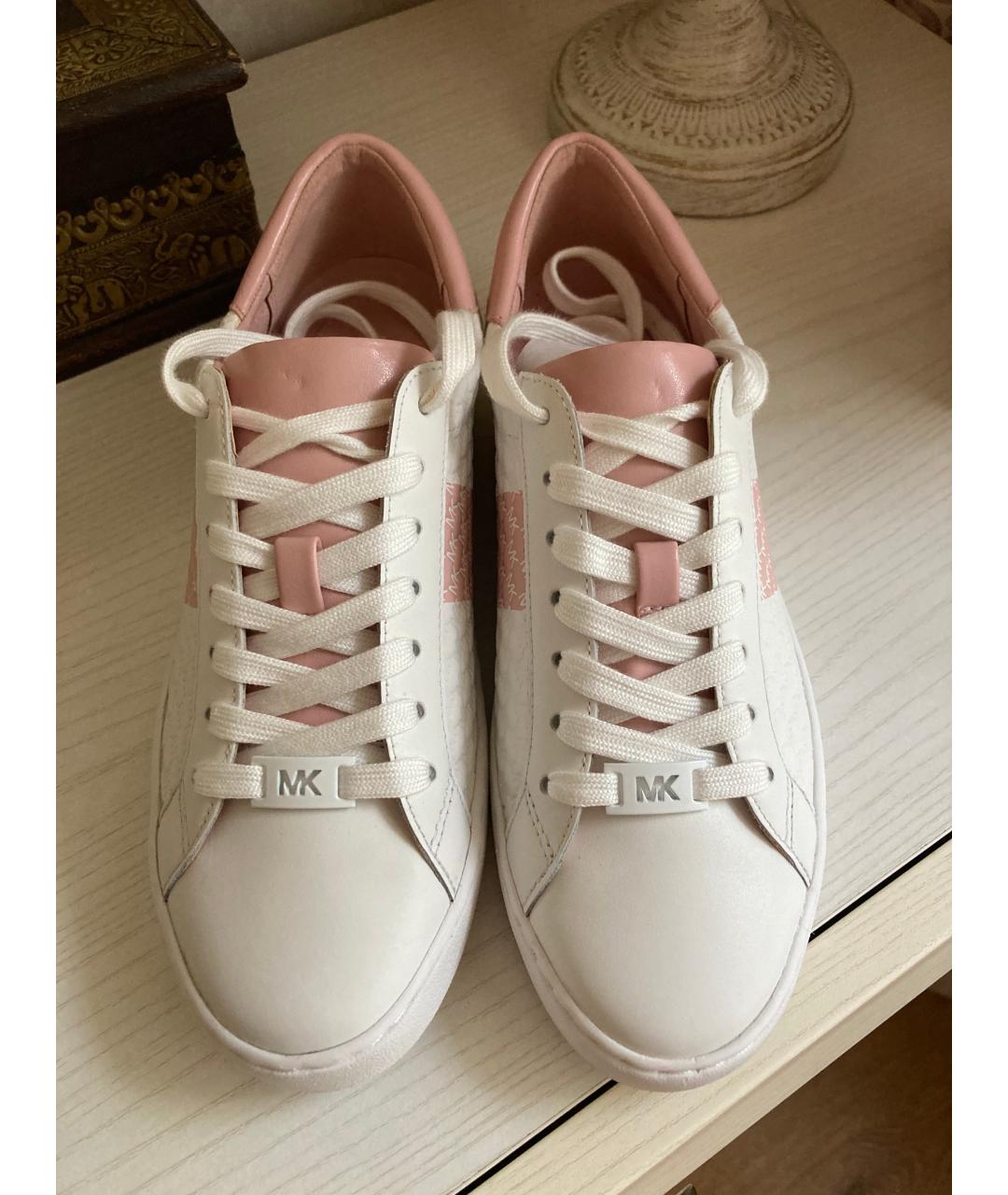MICHAEL MICHAEL KORS Белые кожаные кеды, фото 3