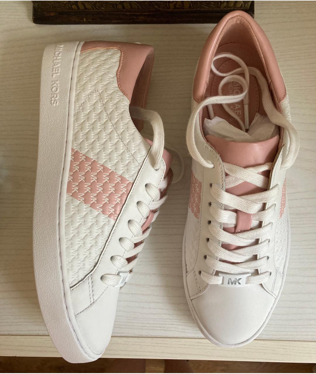 MICHAEL MICHAEL KORS Белые кожаные кеды, фото 2