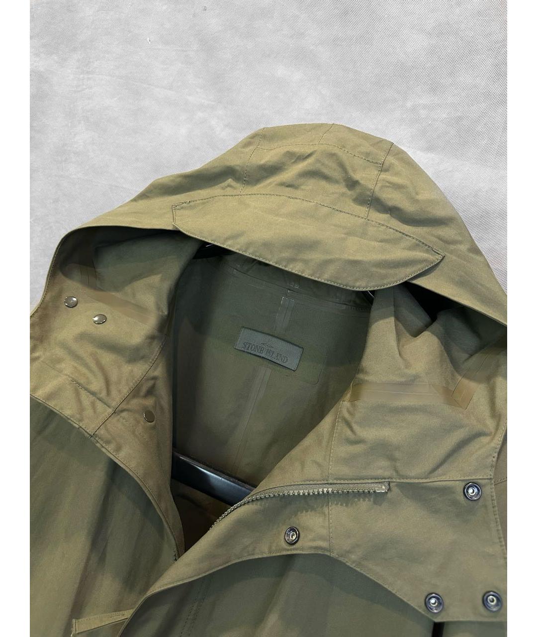 STONE ISLAND Хаки хлопковый тренч / плащ, фото 3