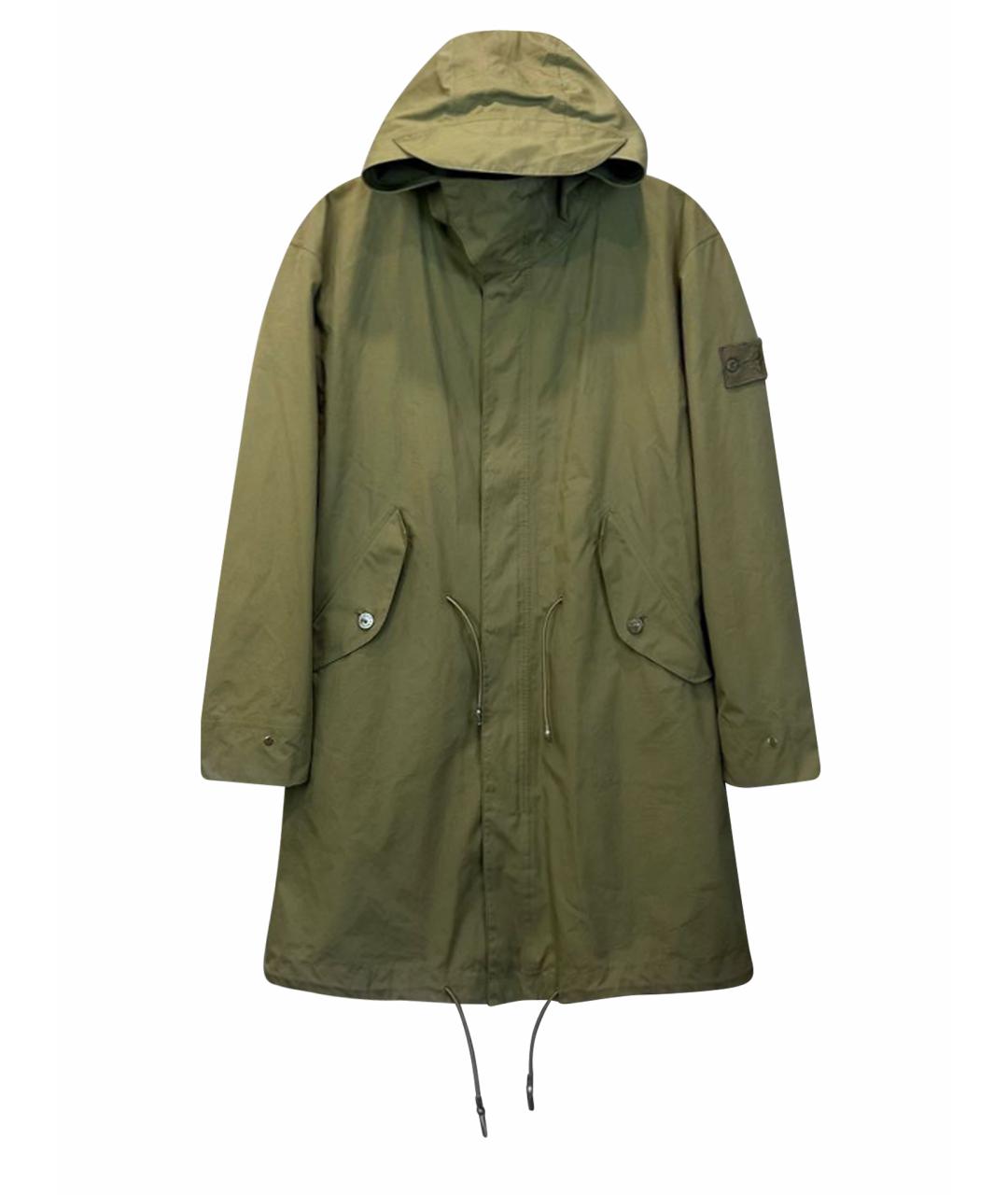 STONE ISLAND Хаки хлопковый тренч / плащ, фото 1