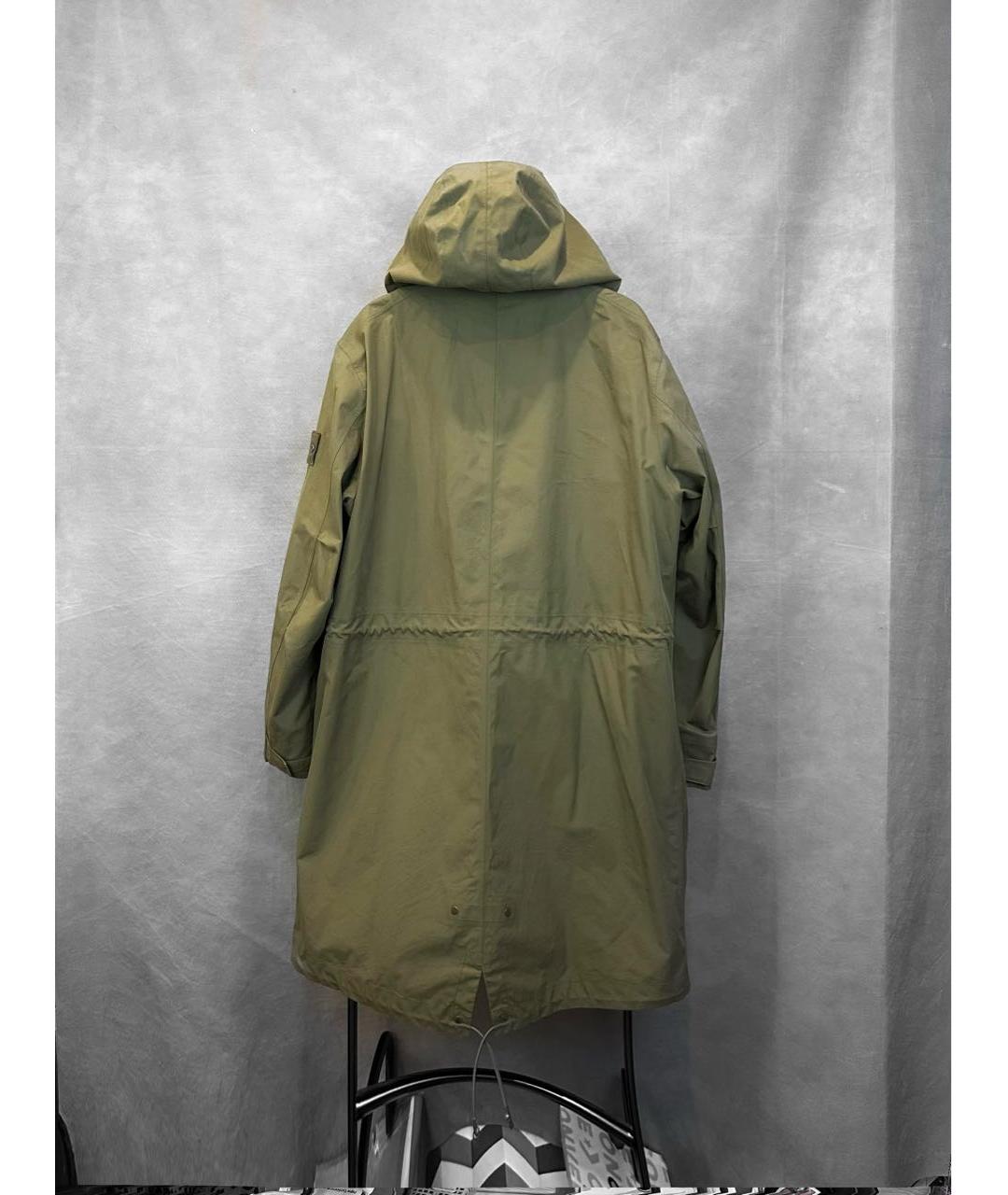 STONE ISLAND Хаки хлопковый тренч / плащ, фото 2