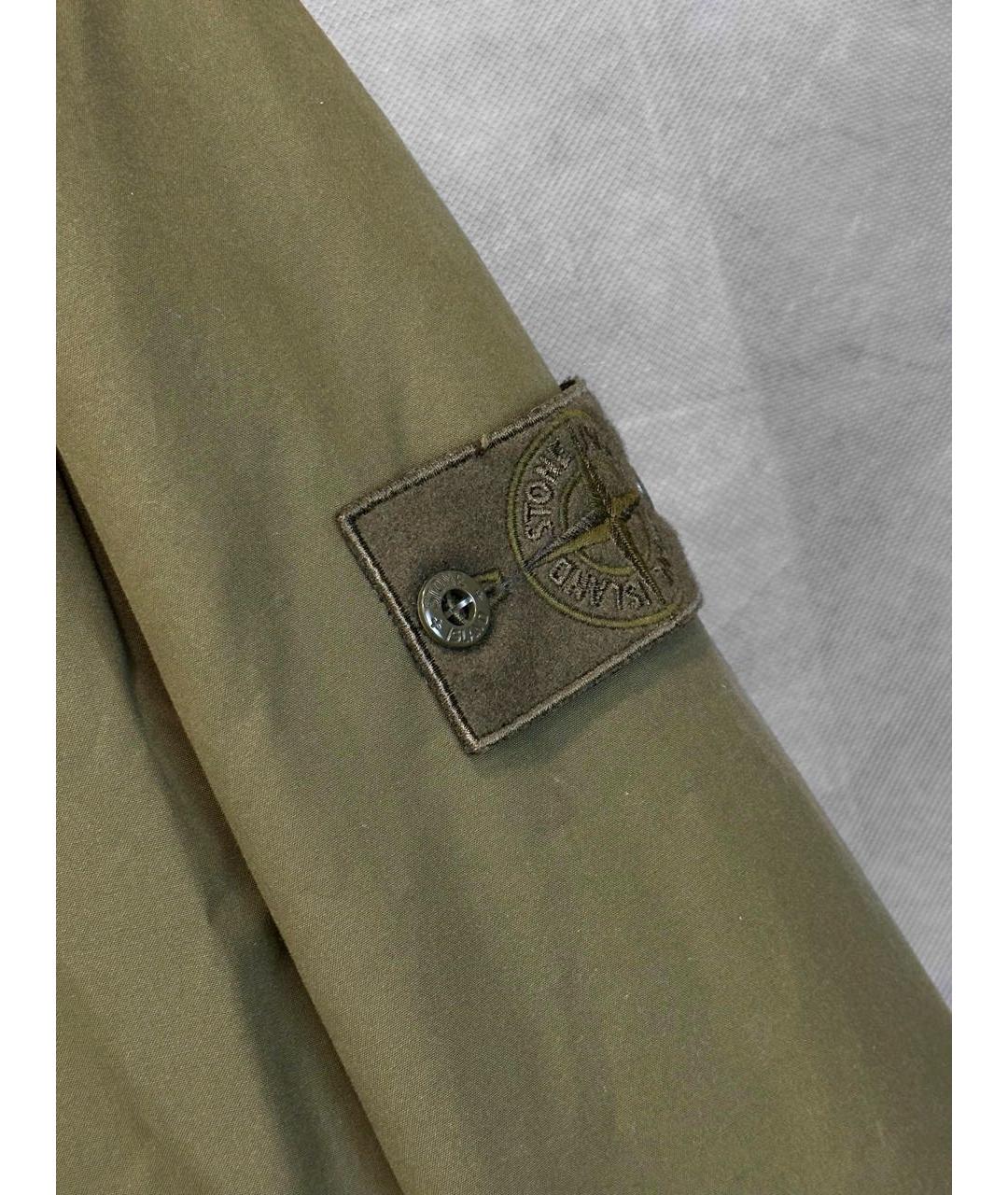 STONE ISLAND Хаки хлопковый тренч / плащ, фото 4