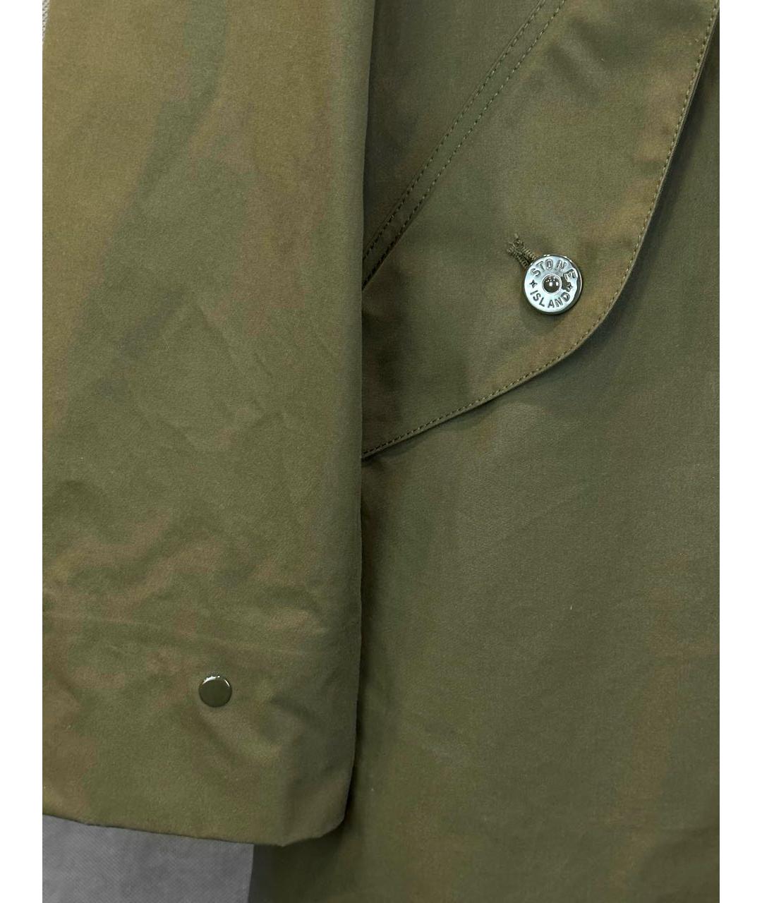 STONE ISLAND Хаки хлопковый тренч / плащ, фото 5