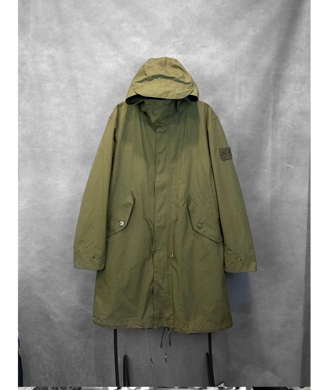 STONE ISLAND Хаки хлопковый тренч / плащ, фото 9