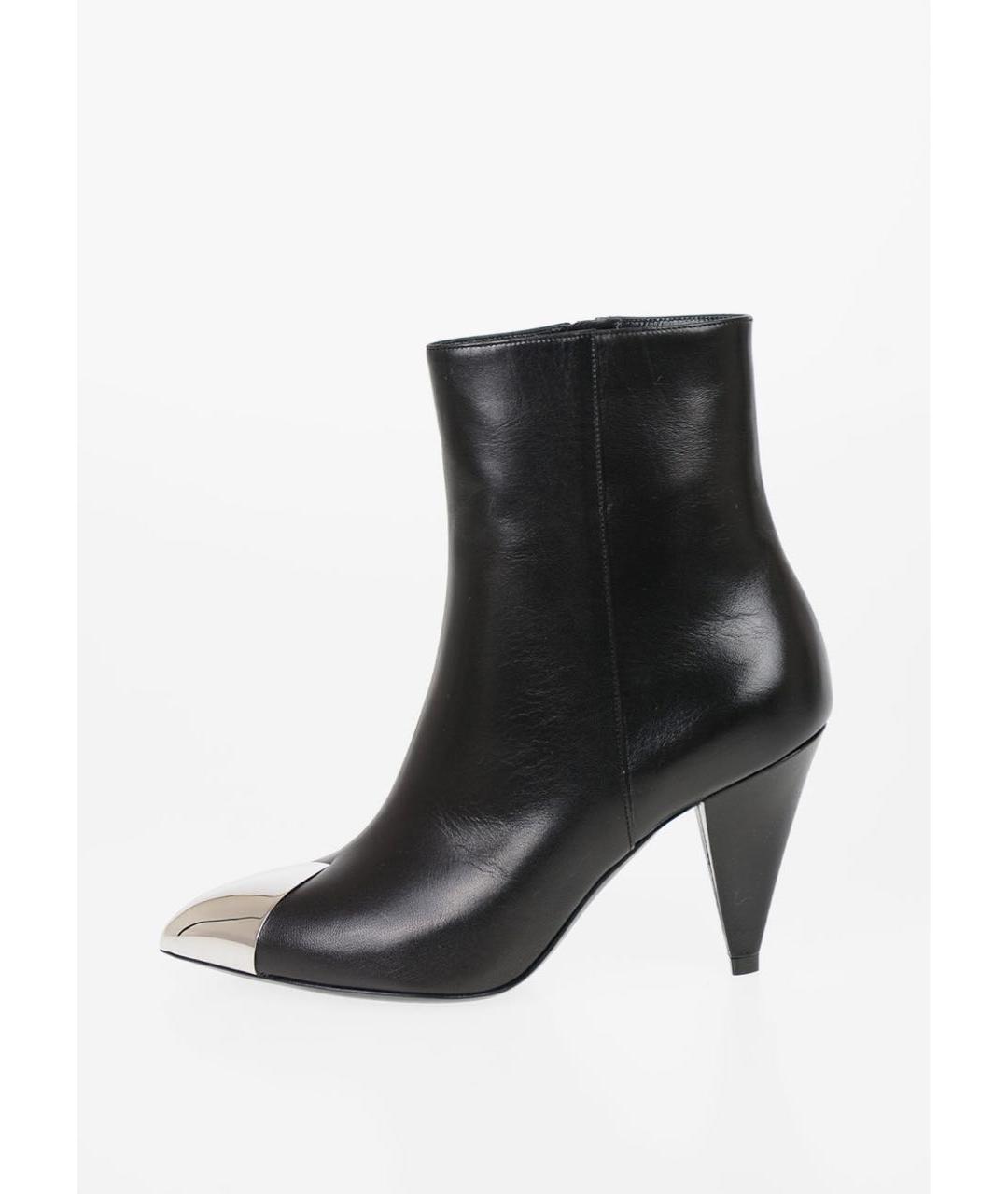 CELINE Черные кожаные ботильоны, фото 9