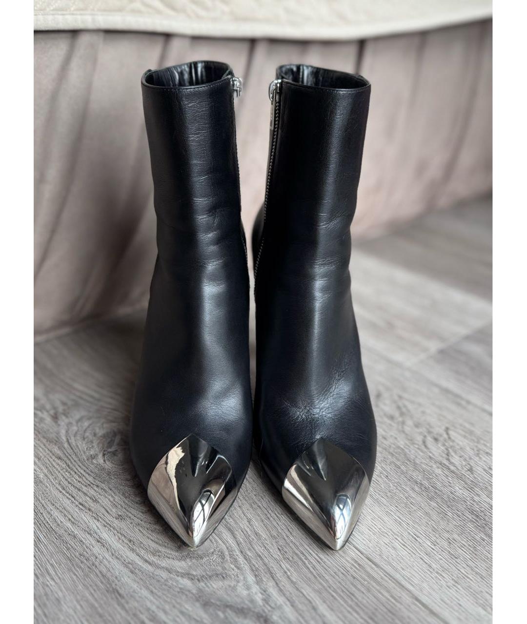 CELINE Черные кожаные ботильоны, фото 4