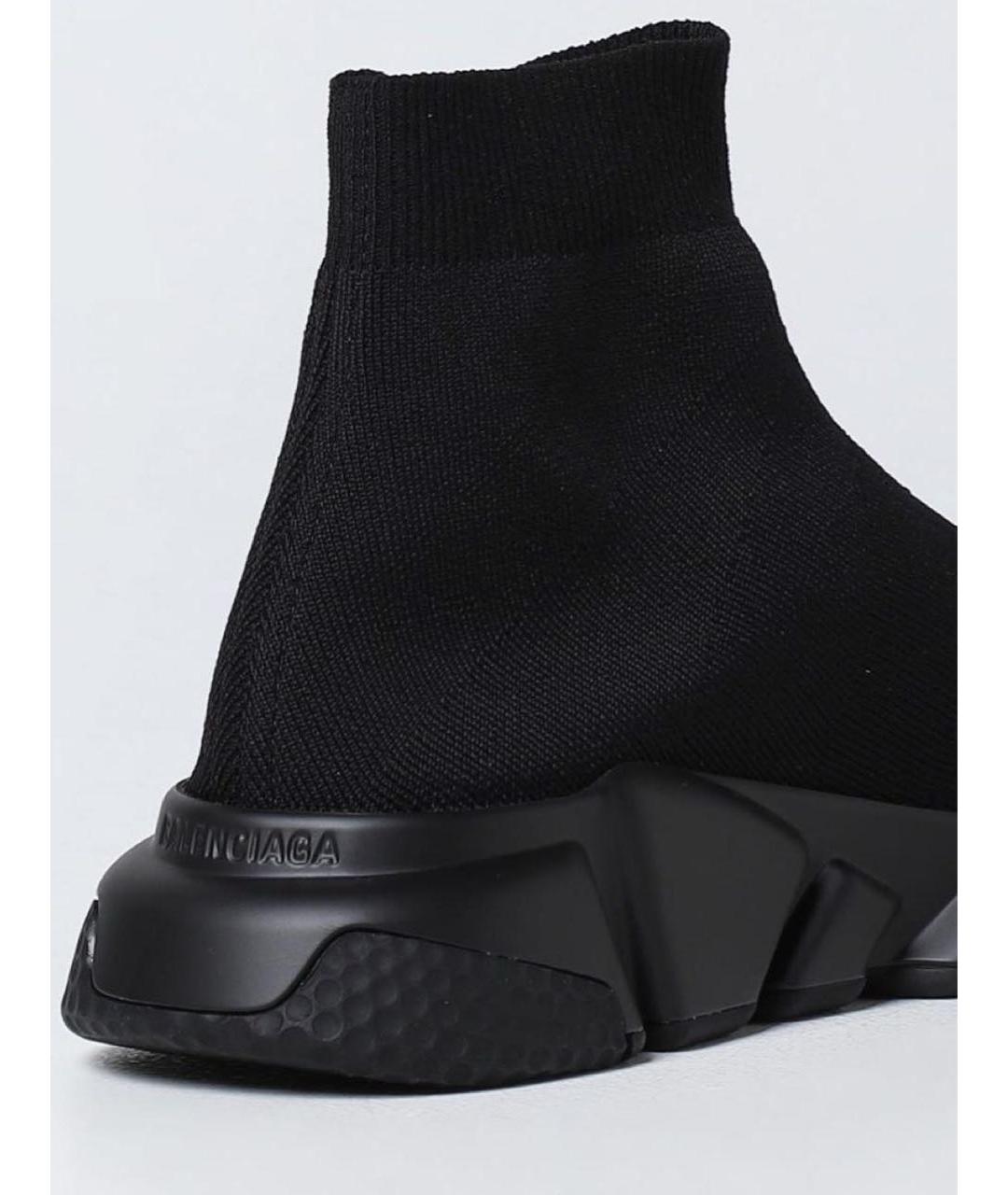 BALENCIAGA Черные текстильные высокие кроссовки / кеды, фото 3