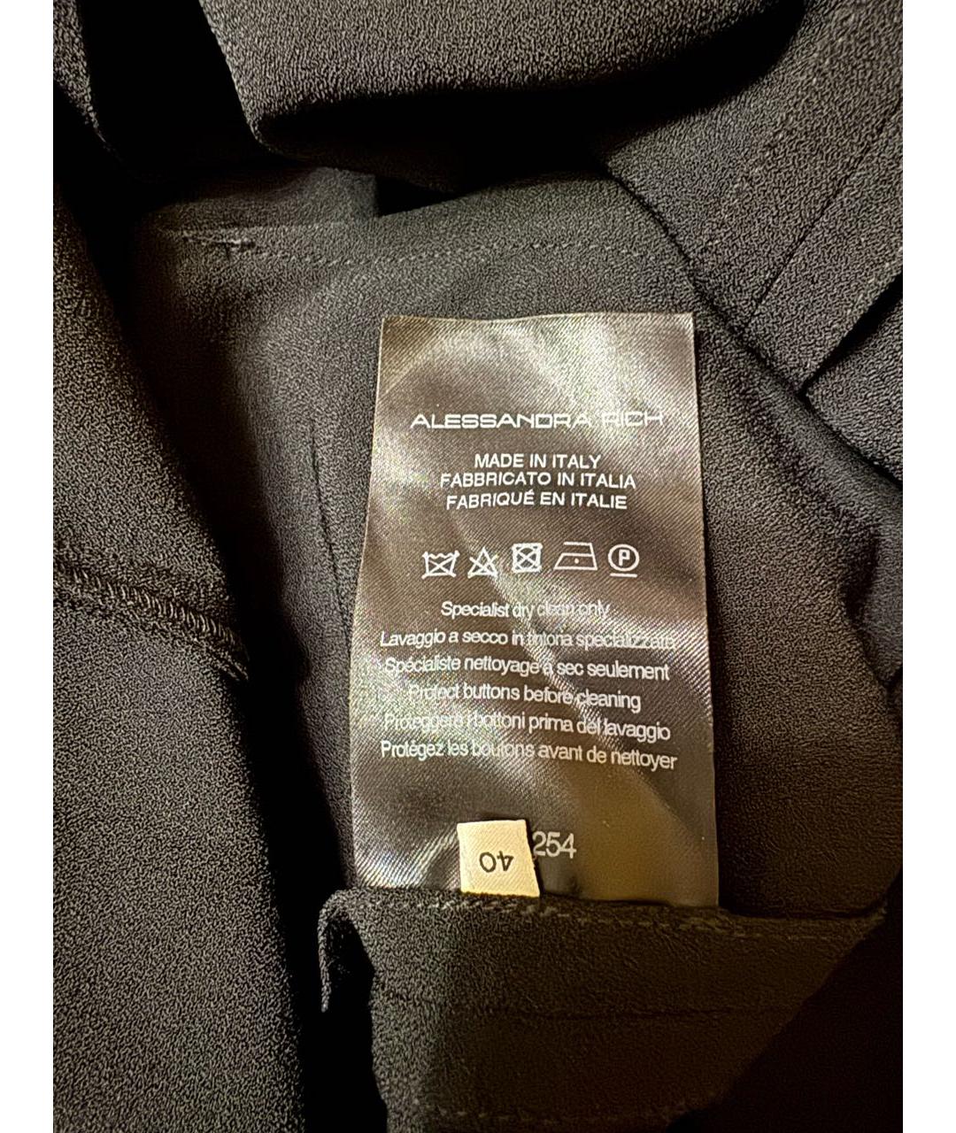 ALESSANDRA RICH Черное полиэстеровое вечернее платье, фото 3