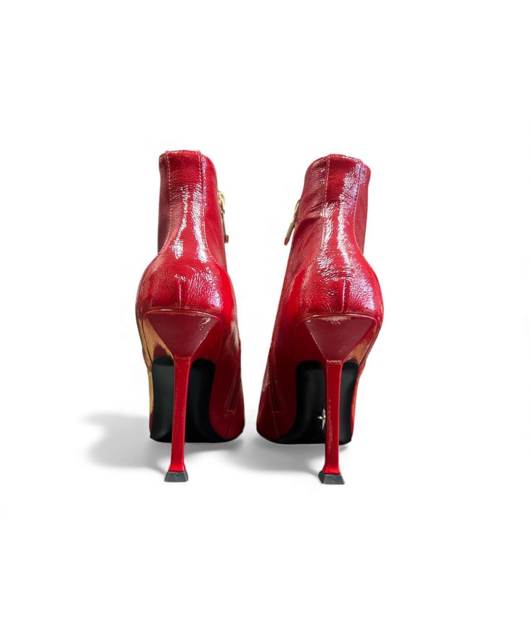 CESARE PACIOTTI Красные ботильоны из лакированной кожи, фото 4