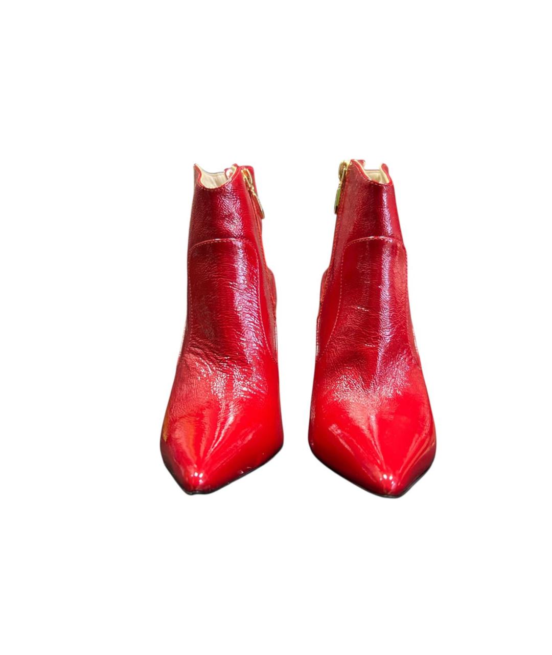 CESARE PACIOTTI Красные ботильоны из лакированной кожи, фото 2