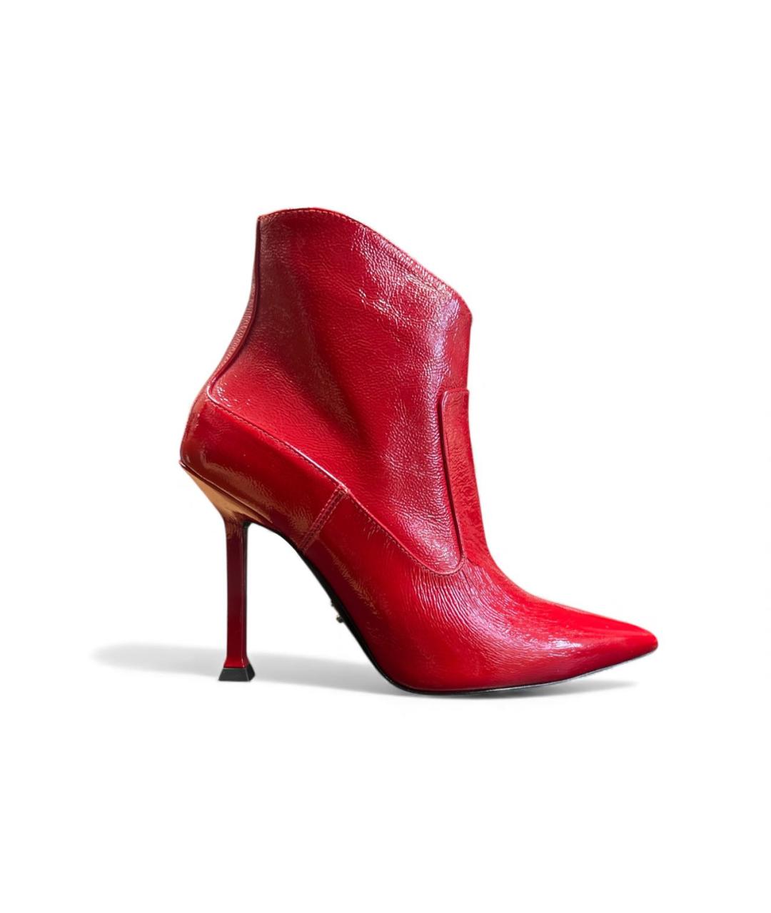CESARE PACIOTTI Красные ботильоны из лакированной кожи, фото 6