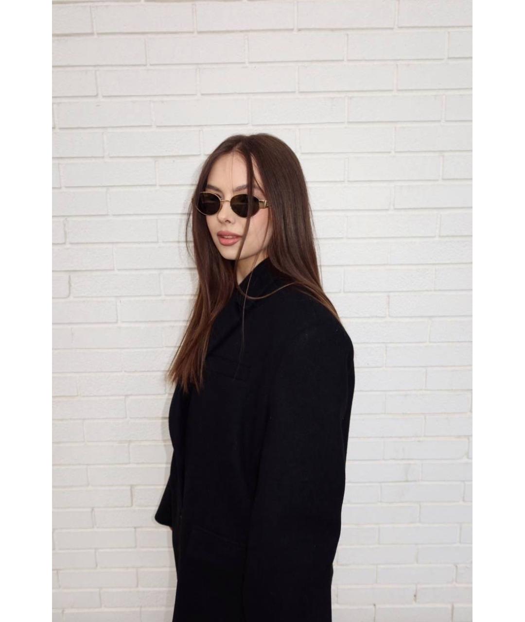 CELINE Золотые металлические солнцезащитные очки, фото 7