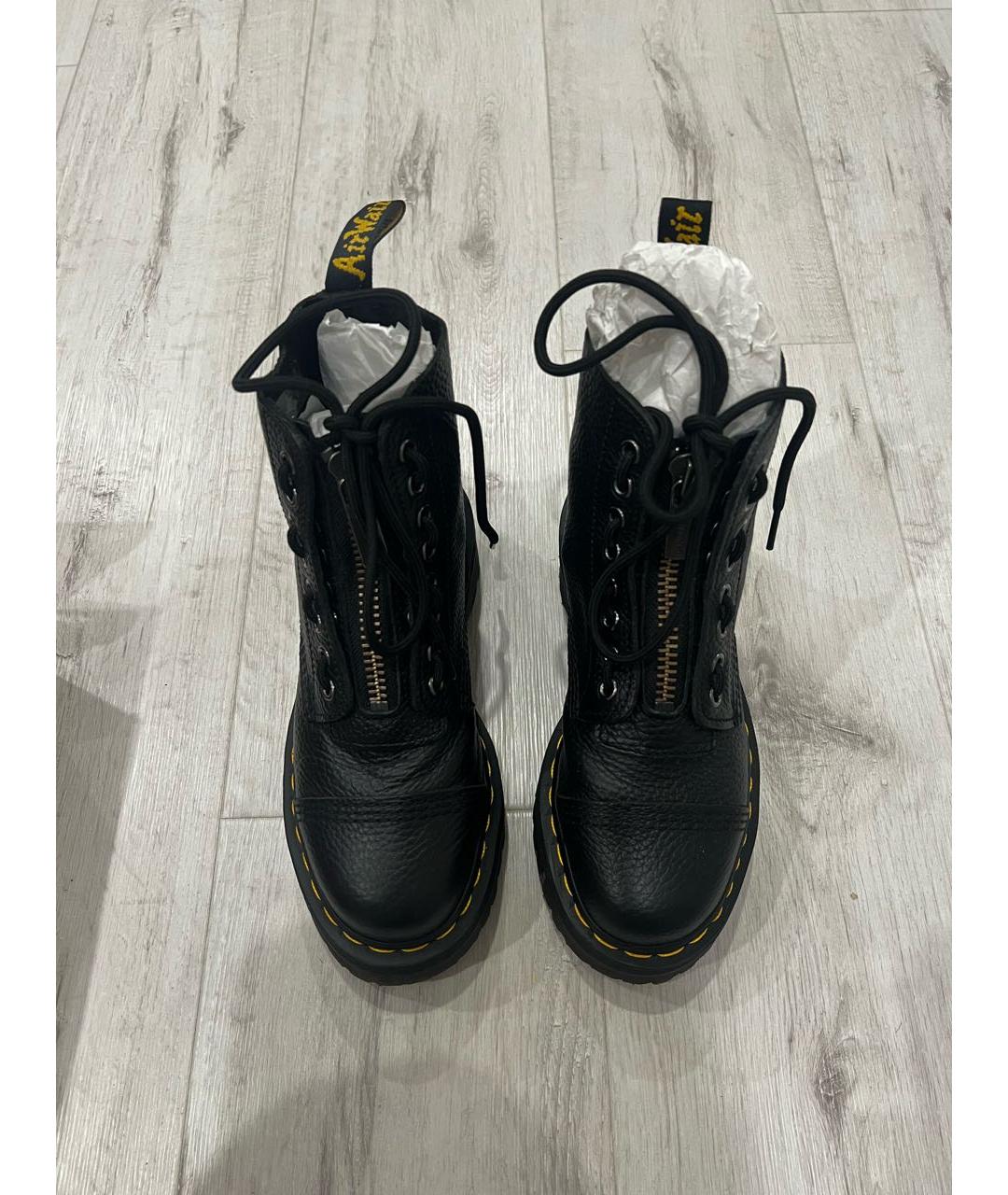 DR. MARTENS Черные кожаные ботинки, фото 2