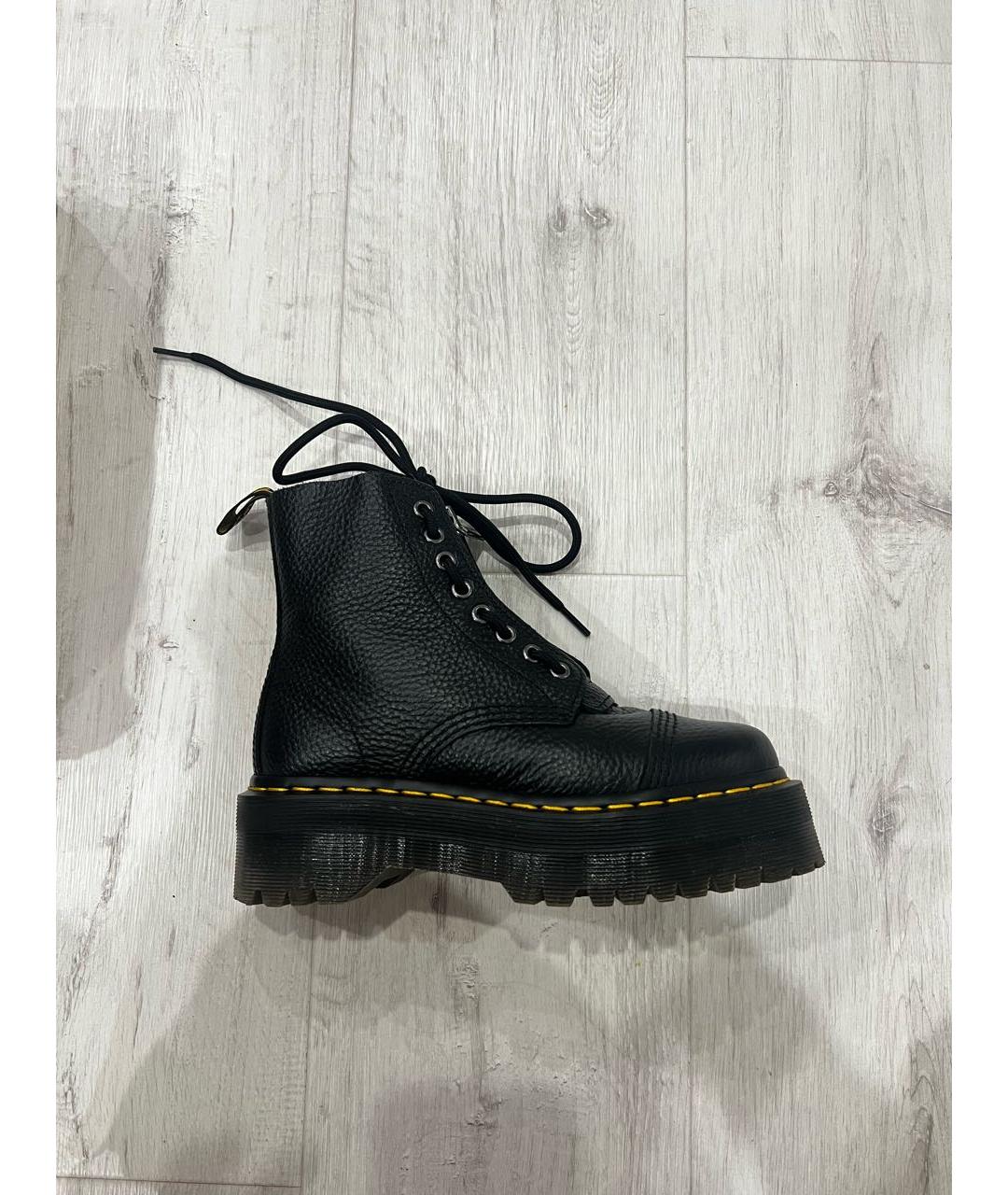 DR. MARTENS Черные кожаные ботинки, фото 6