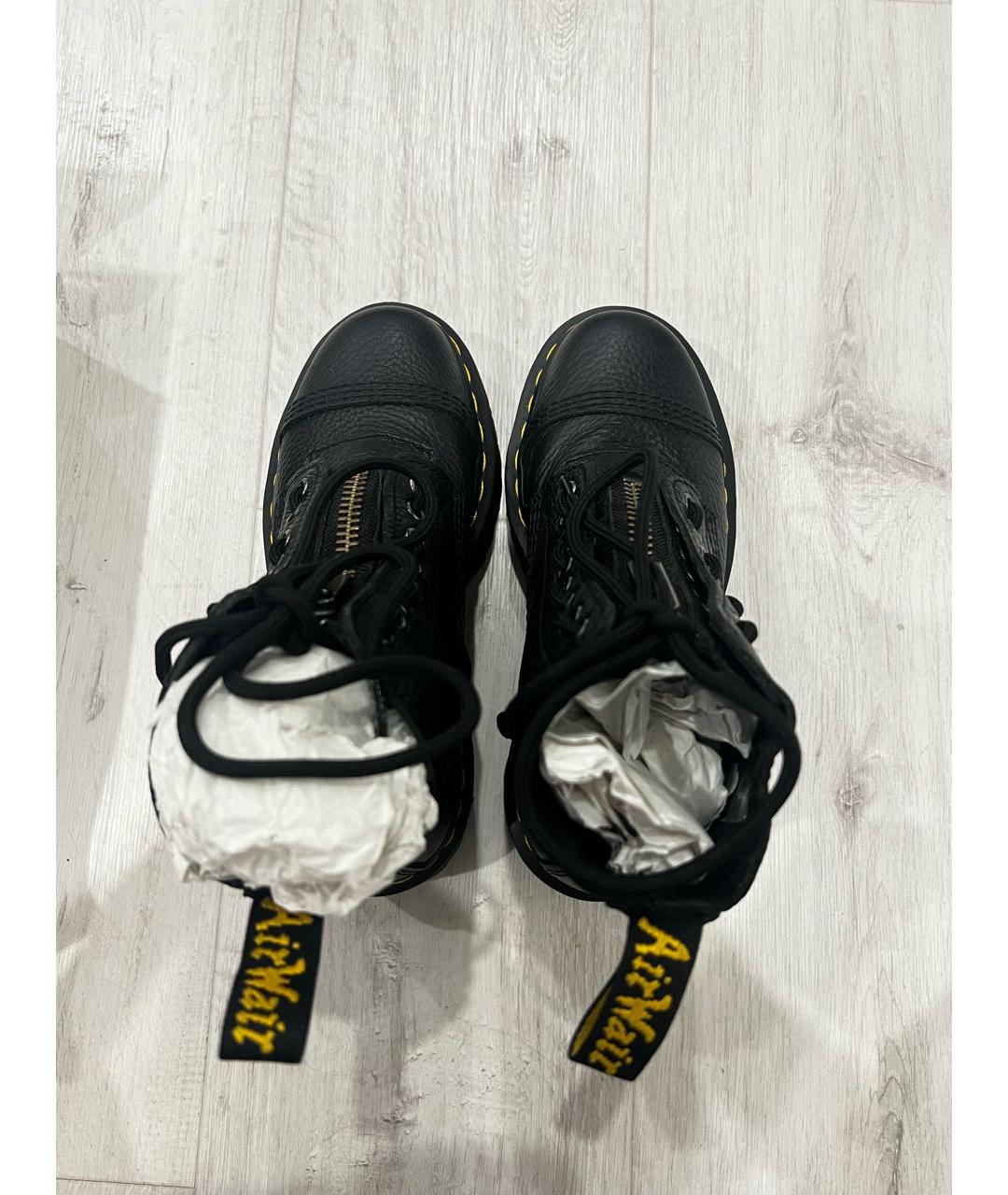 DR. MARTENS Черные кожаные ботинки, фото 3