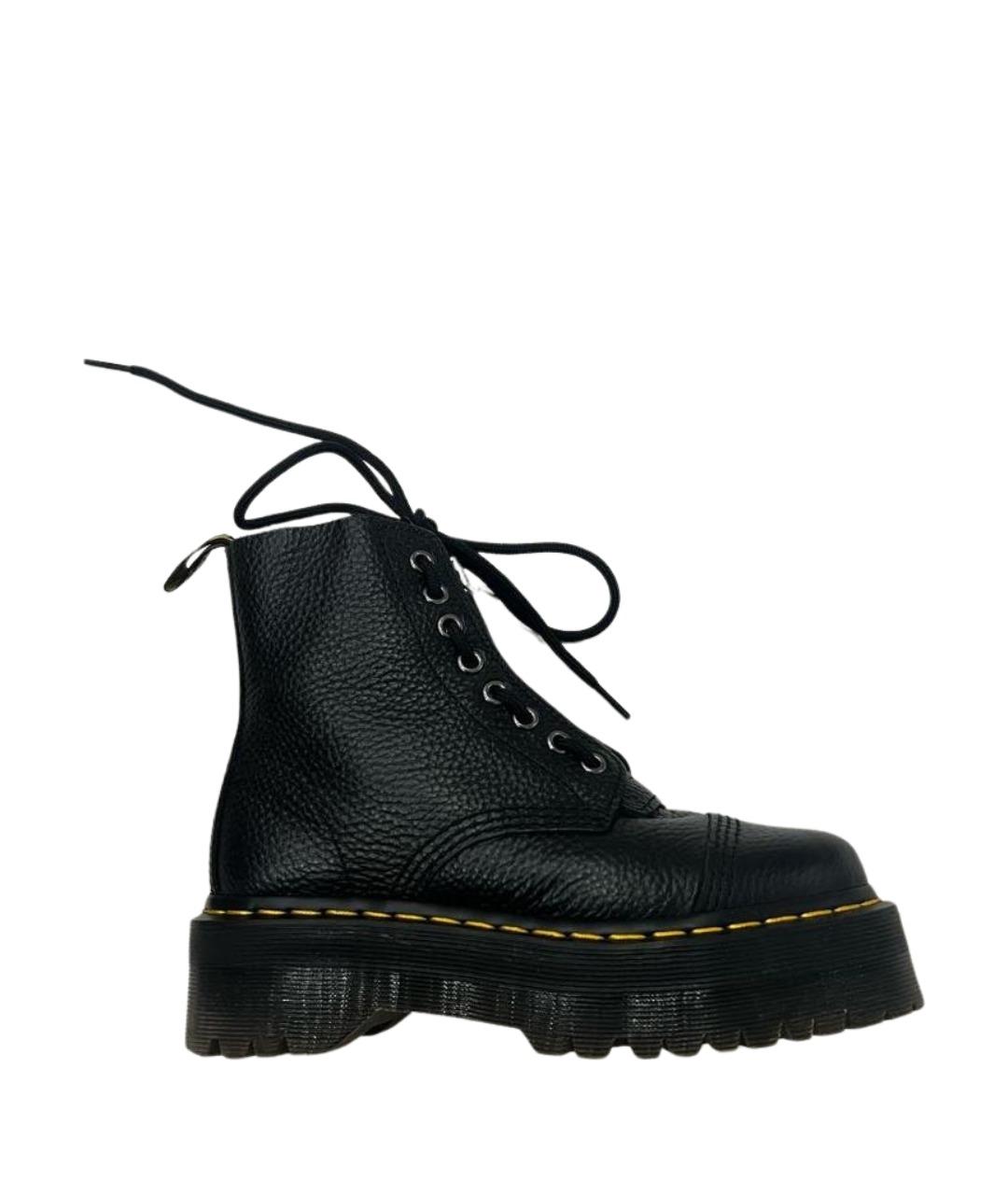 DR. MARTENS Черные кожаные ботинки, фото 1