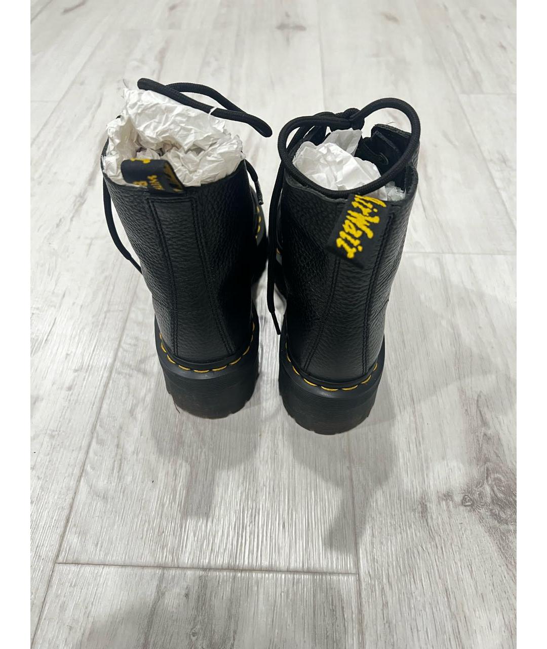 DR. MARTENS Черные кожаные ботинки, фото 4