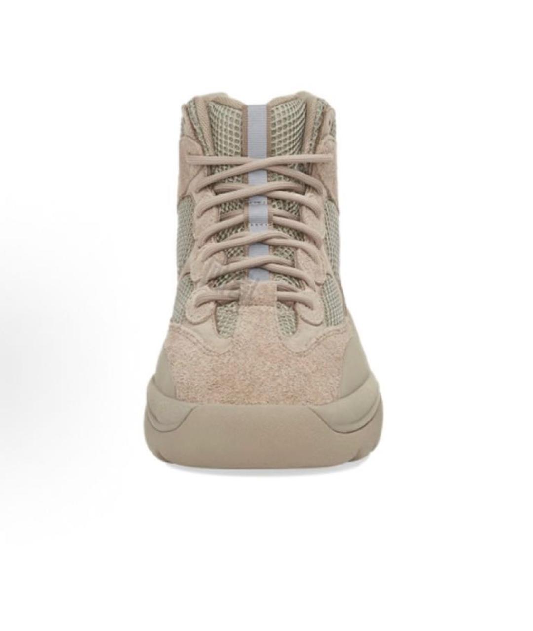 ADIDAS YEEZY Бежевые замшевые высокие ботинки, фото 3