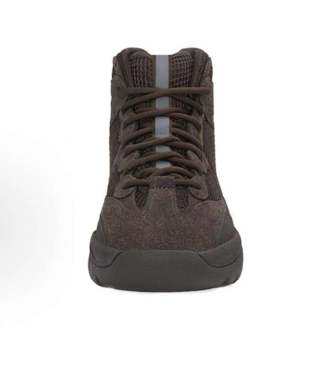 ADIDAS YEEZY Коричневые замшевые высокие ботинки, фото 3