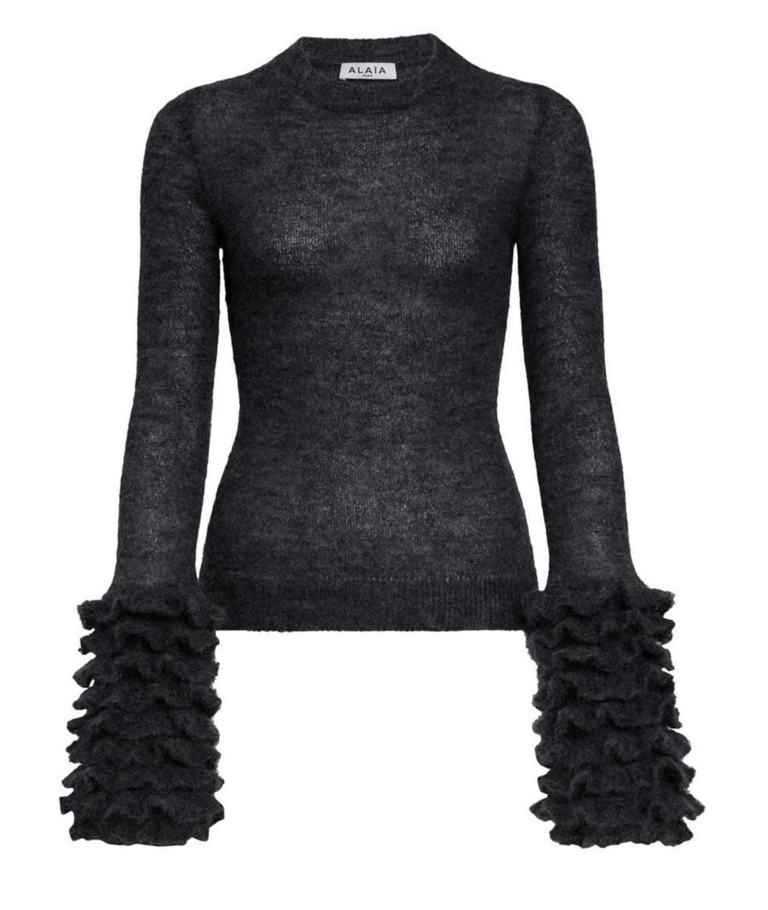 ALAIA Черный шерстяной джемпер / свитер, фото 1