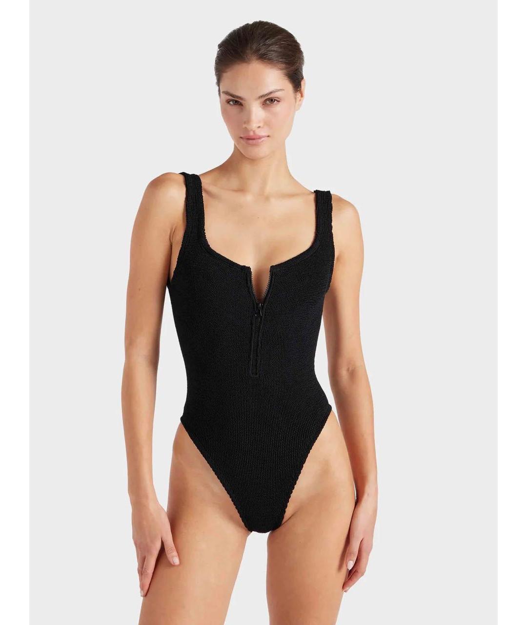 HUNZA G Черный купальник, фото 3