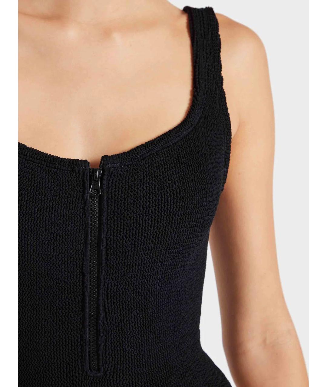 HUNZA G Черный купальник, фото 4