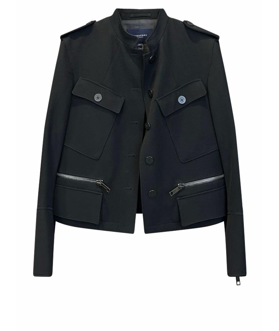 BURBERRY Черный шерстяной жакет/пиджак, фото 1