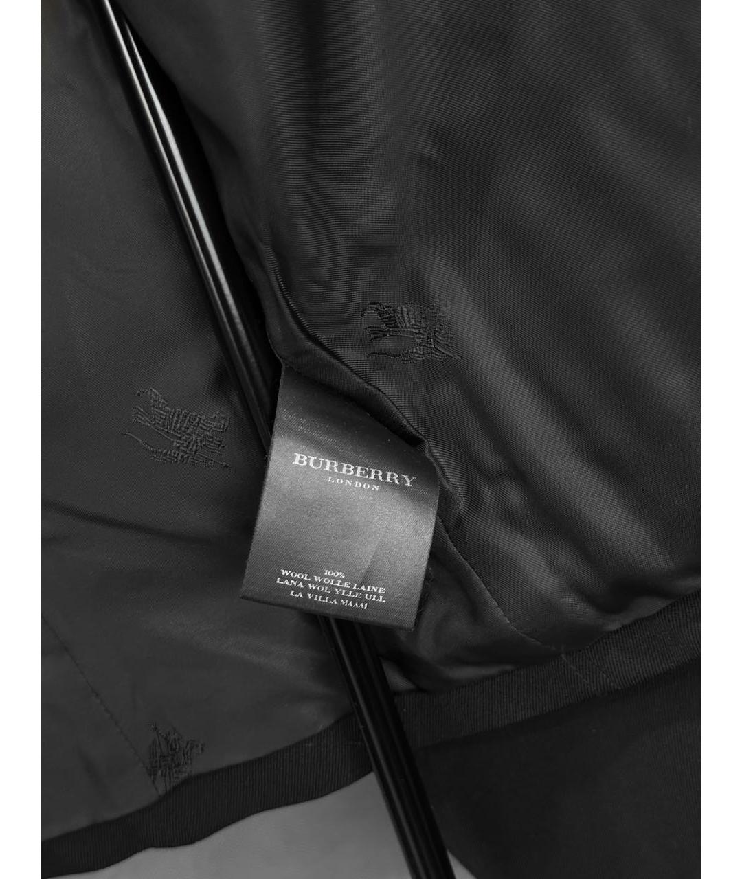 BURBERRY Черный шерстяной жакет/пиджак, фото 7