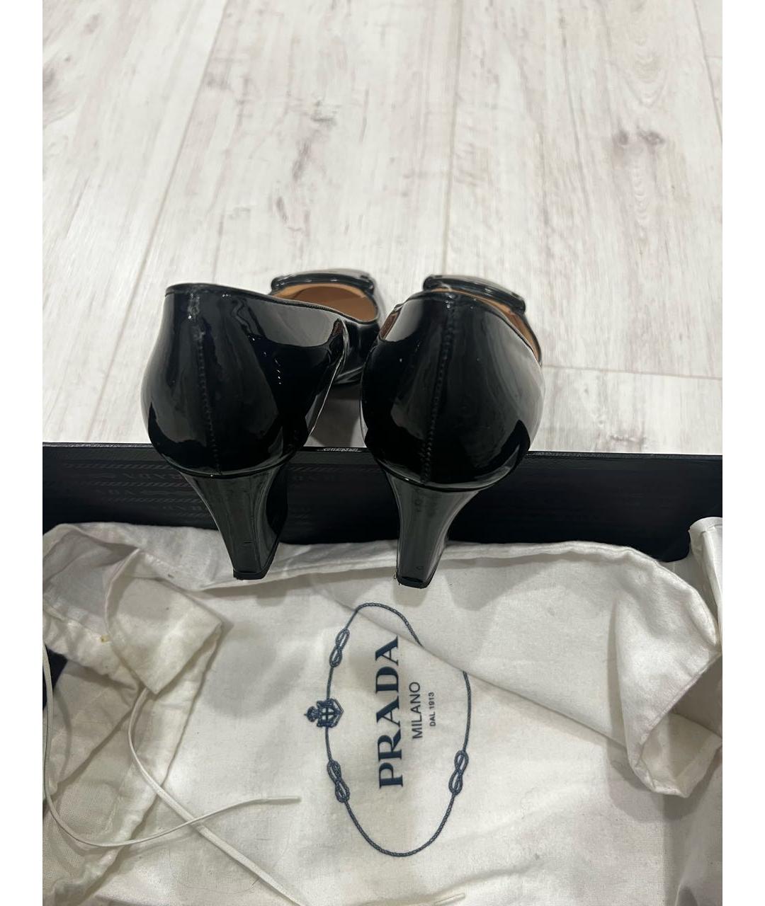 PRADA Черные туфли из лакированной кожи, фото 4