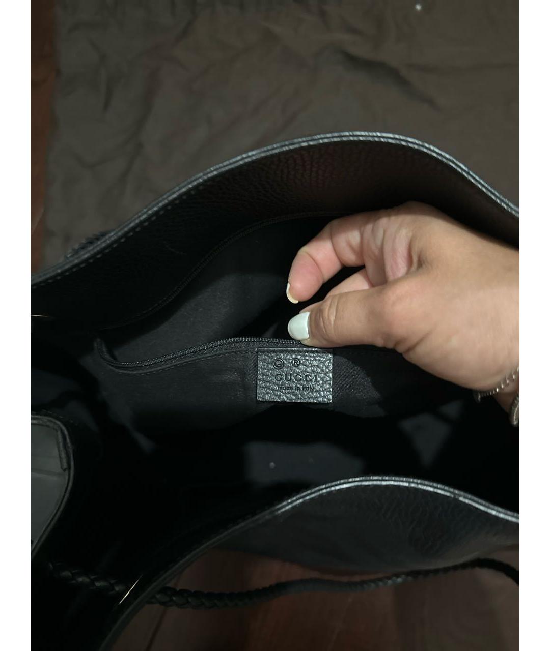 GUCCI Черная кожаная дорожная/спортивная сумка, фото 4