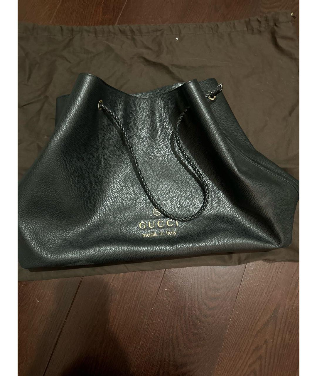 GUCCI Черная кожаная дорожная/спортивная сумка, фото 6